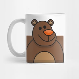 Bear Head Cartoon Illustration Mug